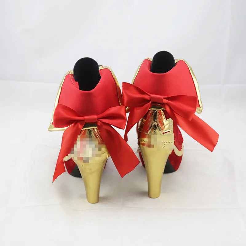 

Fate/EXTRA Saber Nero Cosplay Shoes Woman red High Heels Boots Game Cos Shoe