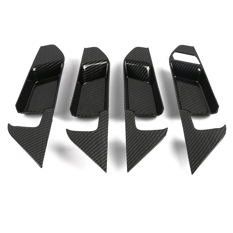 Carbon Line Plastic Door Handle Trim For Toyota RAV4 2020 Interior Bowl Cover CAR ACCESSORIES |