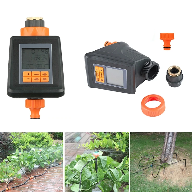 

Программируемый электронный таймер воды, устройство для контроля полива растений с ЖК-экраном, 1 шт.