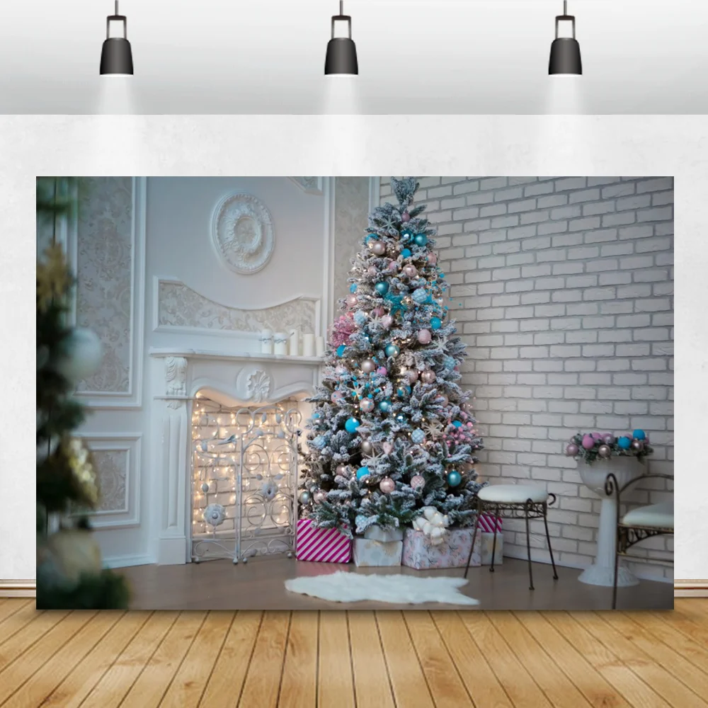 

Рождественская елка Интерьер Декор дети портрет фотообои камин узор семейная фотография