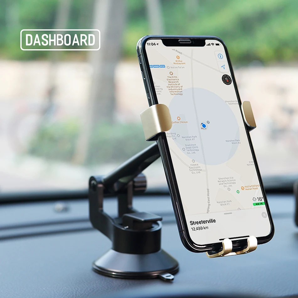 Автомобильный держатель для телефона ROCK Dashboard Gravity с поворотом на 360 градусов, регулируемая подставка для мобильных телефонов