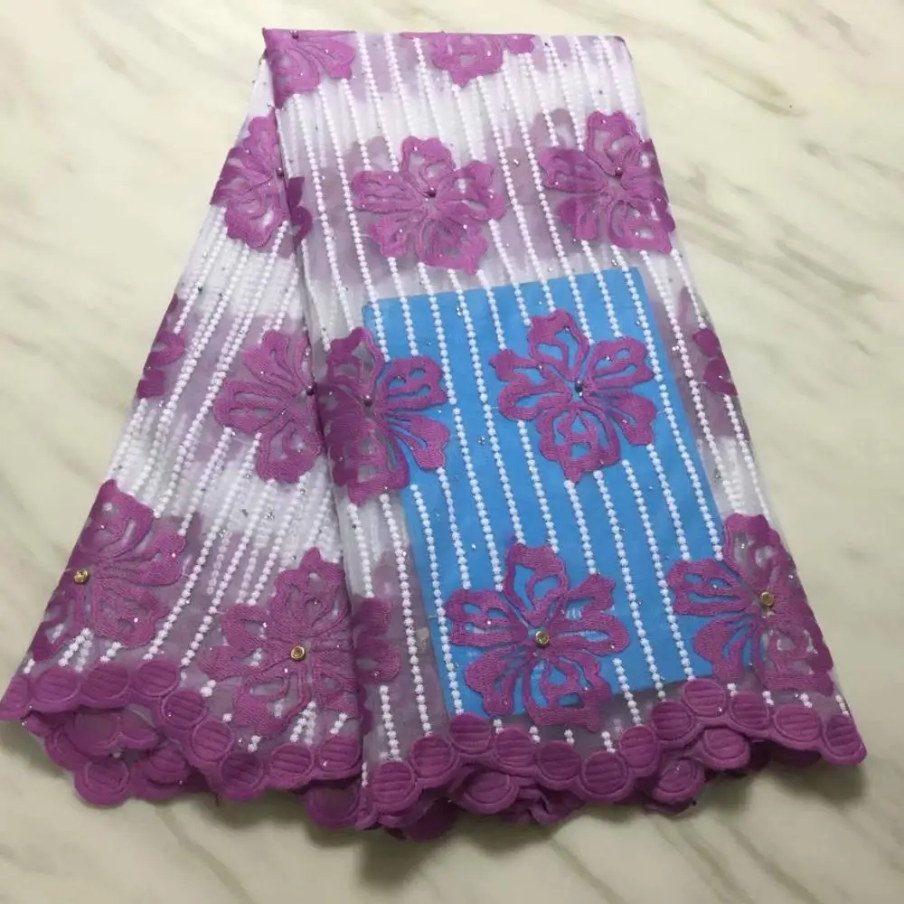 Зеленые последние французские кружева камни ткани высокого качества Тюль