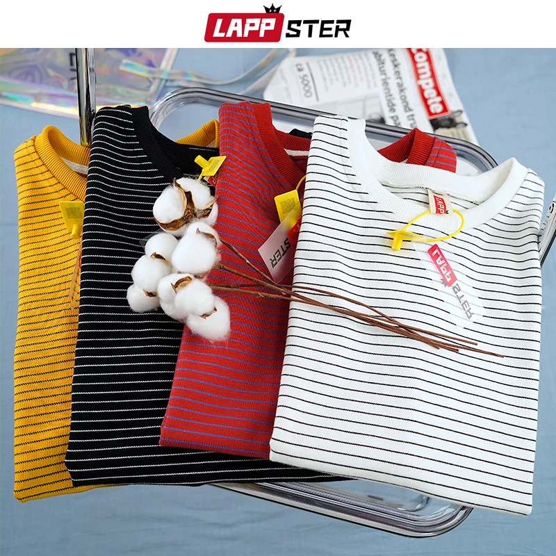 LAPPSTER Мужская негабаритная Японская уличная одежда футболки с отверстиями 2019