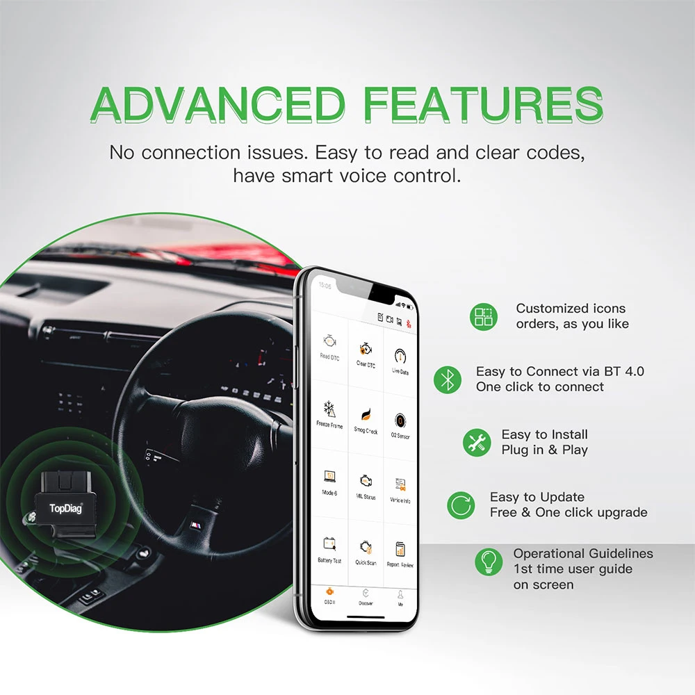 Сканер ошибок TopDiag Faslink M2 OBD2 диагностический инструмент для автомобиля