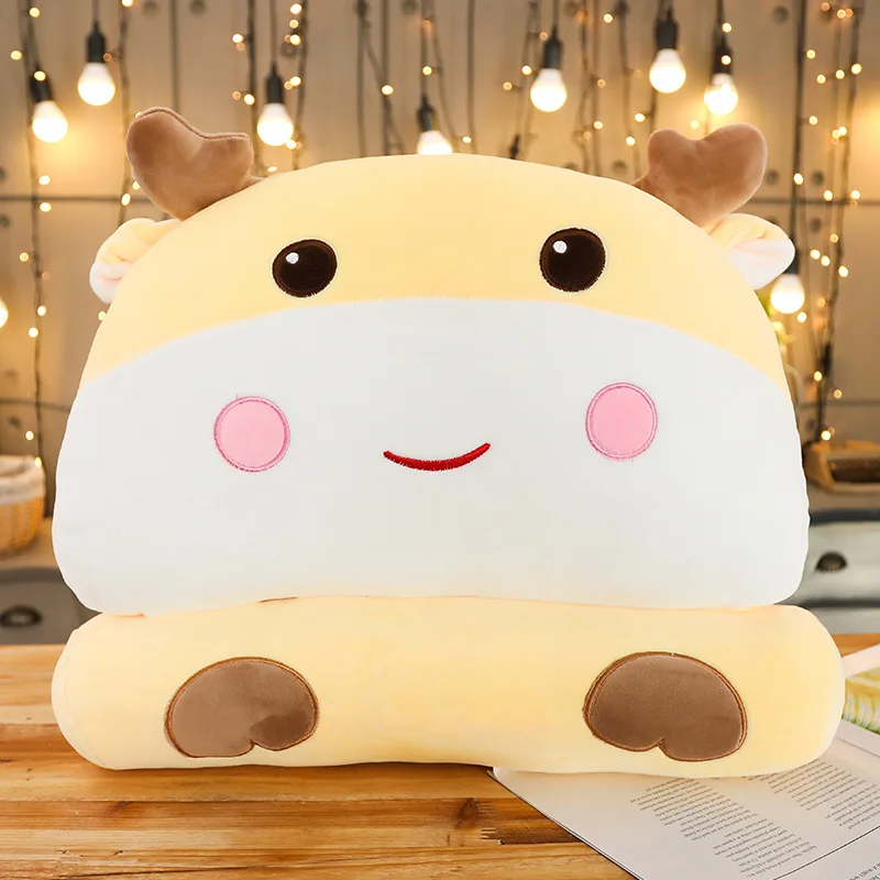 

45x40cm Washable Neck Travel Piggy Pillow Bedside Cartoon Animal Plush Office Cushion Gift Bedding Pillows Time Limited