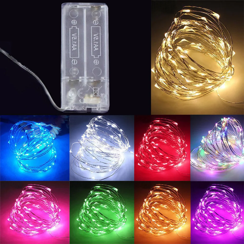 Сказочная лампа наружная для освещения местности 20LED медная проволока Фестиваль