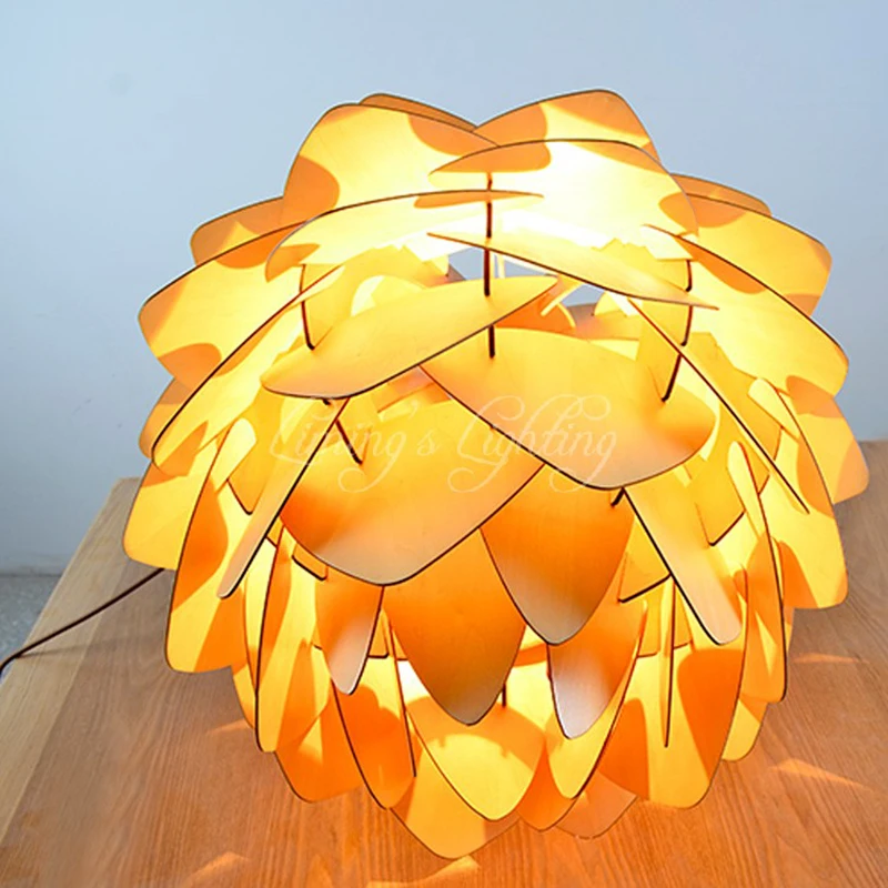 Деревянная Скандинавская декоративная лампа столовая кафе гостиная спальня