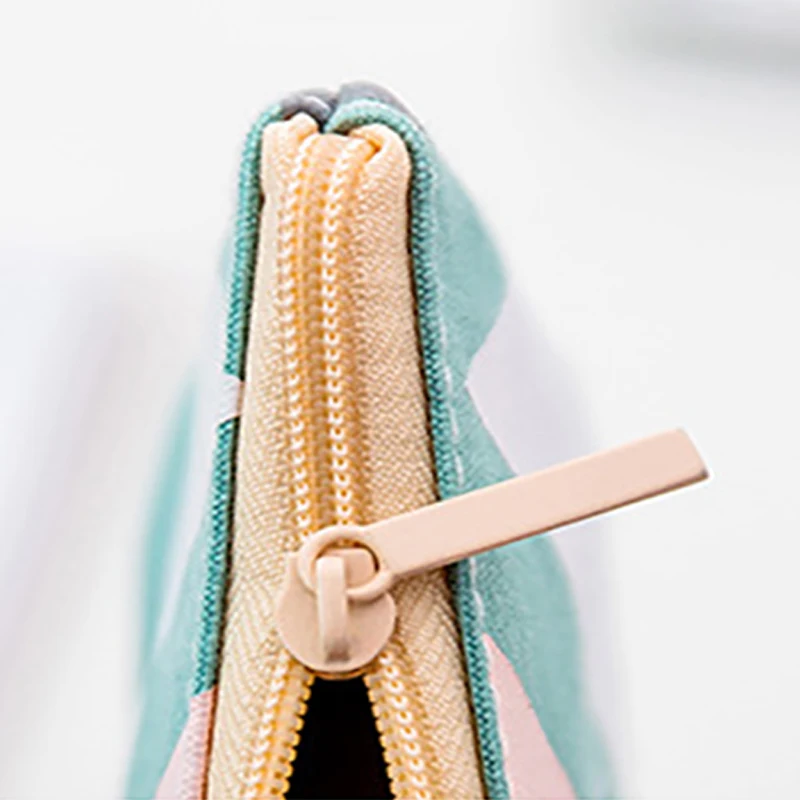 Canvas Square Fashion Coin Purses Women Wallet Small Cute Credit Card Holder Key Money Bags for Ladies Purse Kid Children Zipper | Багаж и