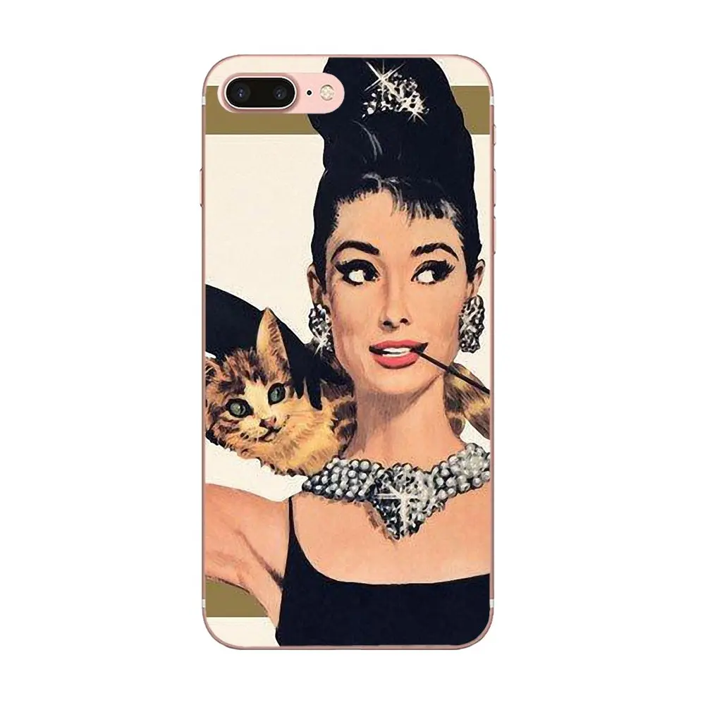 Чехлы TPU для мобильных телефонов Samsung Galaxy Note 5 8 9 S3 S4 S5 S6 S7 S8 S9 S10 5G mini Edge Plus Lite Audrey Hepburn Breakfast on.