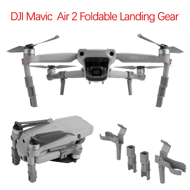 

For DJI Mavic Air 2 Drone Foldable Increase Heighten Shock Absorption Protection Tripod Extension Landing Gear Legs Accessories