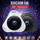 ESCAM Q8 HD 960P 360 МП панорамный монитор 128 градусов рыбий глаз WIFI ИК Инфракрасная камера с двухсторонним аудиодетектором движения Макс г