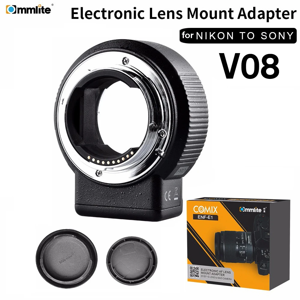 Commlite CM ENF E1 Pro адаптер для крепления объектива с автофокусом Nikon F объектив Sony E Mount A9