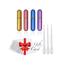 2set aluminum nasal inhaler stick refillable bottle for aromatherapy essential oils with high quality cotton wicks