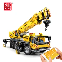mould king high tech building blocks motor power mobile crane rc truck model remote control car bricks buildmoc kids toy for boy