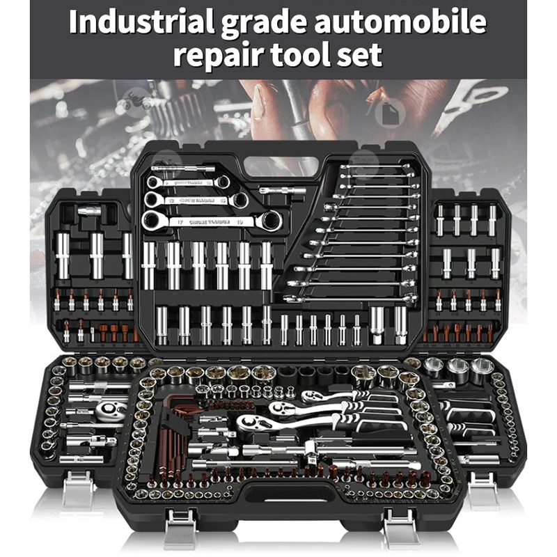 

46/53PCS Professional Automobile Repair Tool Set Multifunctional Hand Tool Chromes Vanadium Steel Repairing Tool for Car DFK889
