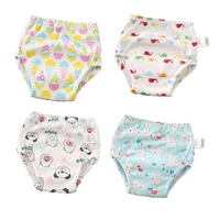 4 pcs cotton baby potty training pants infant shorts underwear cloth diaper nappies baby waterproof cloth diaper nappies