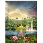 Полная выкладкаКруглая Мозаика, алмазная вышивка пейзаж, алмазная живопись, вышивка крестиком, искусство нелтерландс, парк Efteling BM040