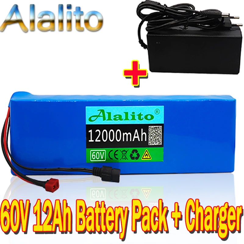 60V 12AH 1000W литий-ионный аккумулятор 67 2 V 12000mAh Электрический велосипед батарея