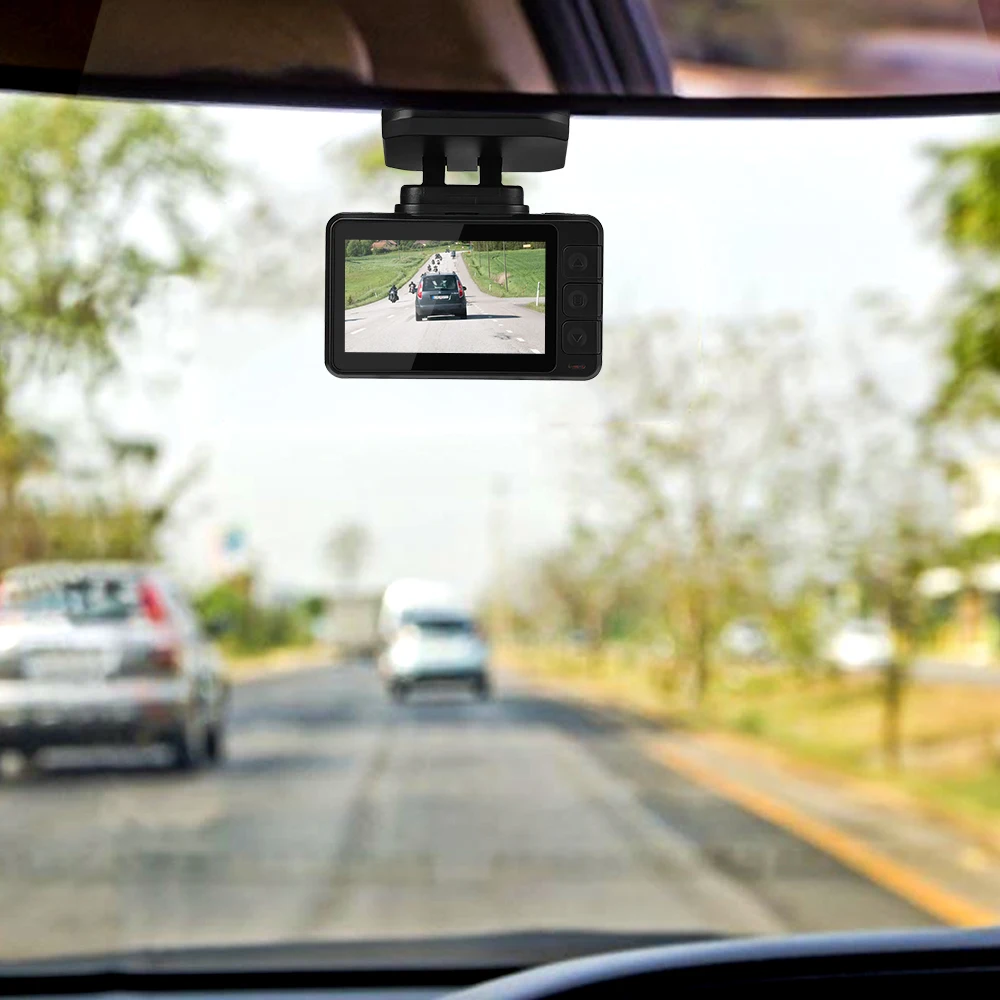 Автомобильный видеорегистратор 4K UHD с двумя объективами Wi-Fi WDR моментальный