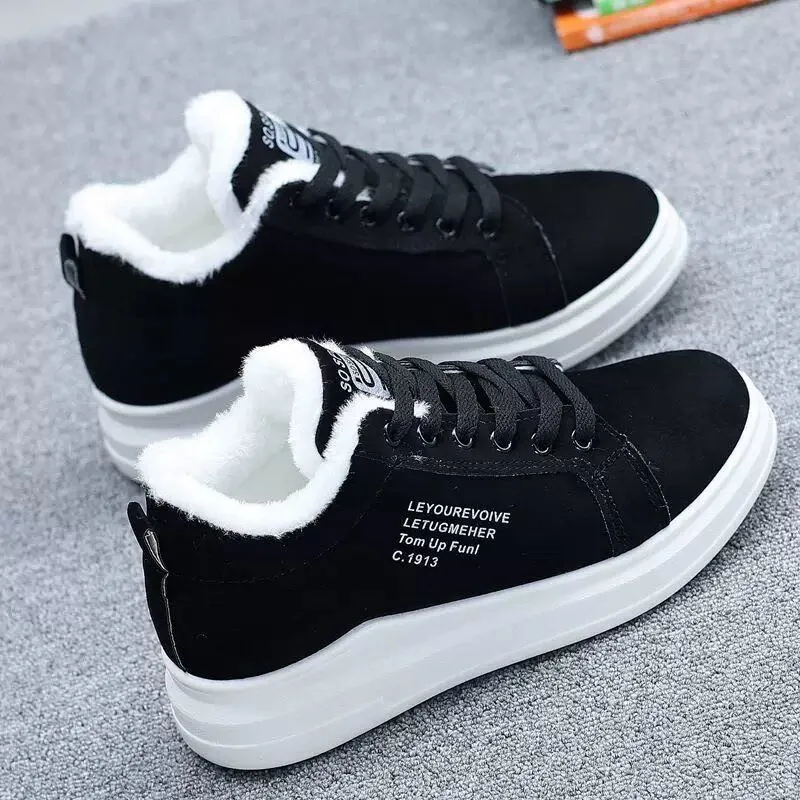 

Winter Brand Women Shoes Warm Fur Plush Lady Casual Shoes Lace Up Fashion Sneakers Zapatillas Mujer Platform Snow Boots Mujer