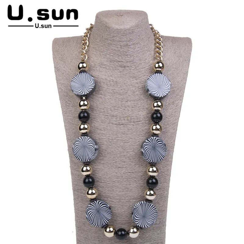 Эффектное ожерелье модные большие длинные металлические винтажные ожерелья