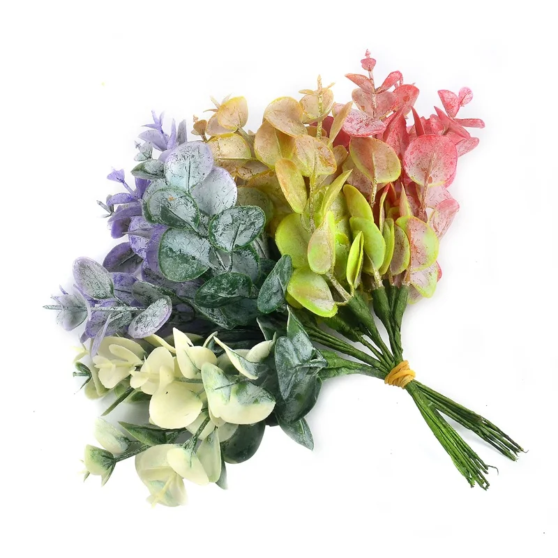 Искусственные листья эвкалипта из пластика 6/30/60 шт. | Дом и сад