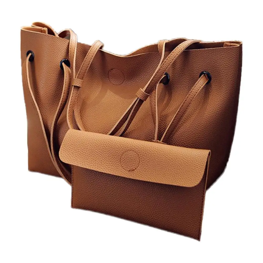 2 шт. женская модная повседневная сумка через плечо из искусственной кожи