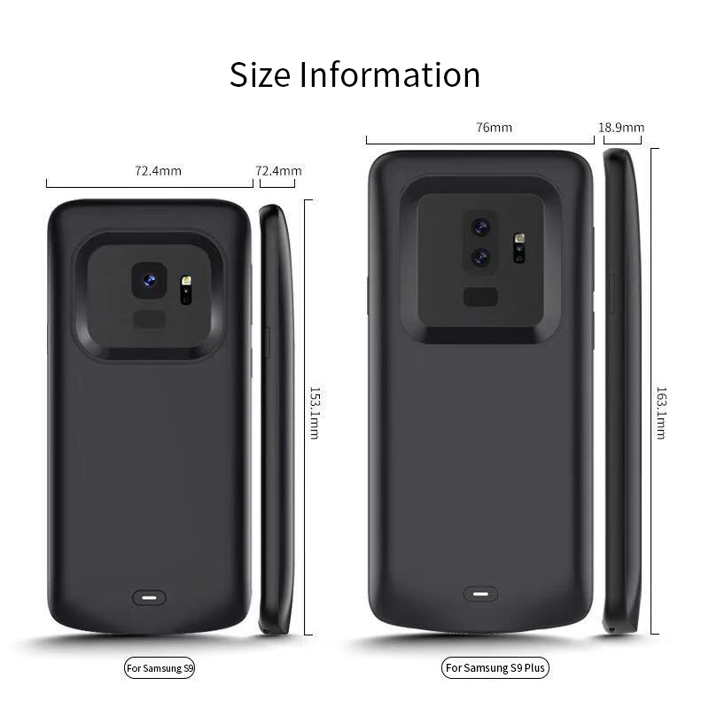 

5200mAh Battery Charger Case For Samsung S9 Plus Charging Case For Samsung S9 Portable 4700mAh Power Bank Charger