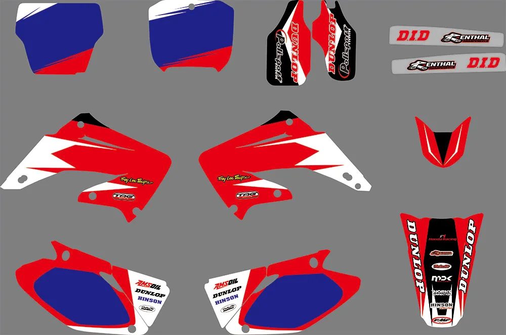 

Наклейка графическая для мотоцикла, для Honda CR125, CR250, 2002, 2003, 2004, 2005, 2006, 2007, 2008, 2009, 2010, 2011, 2012