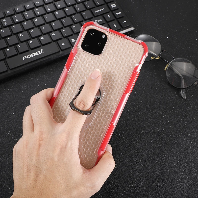 Роскошный армированный Прозрачный чехол для iPhone 11 Pro X XS Max XR 8 7 6 6s Plus из мягкого ТПУ