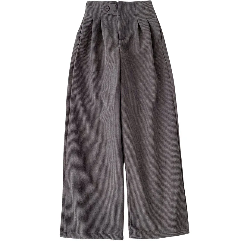 

2021 Spring New Women Pants Loosse Wide Leg Ankle Length Office Lady Elegant All Match Female Clothing Top Quality