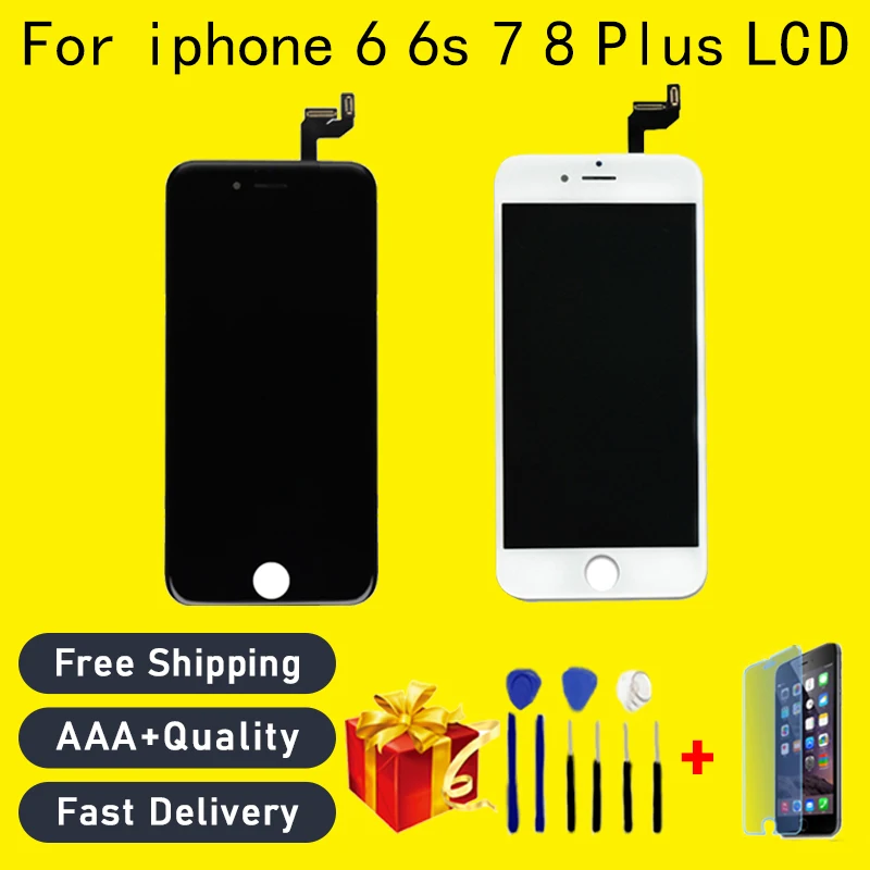 

AAA +++ Hight Quality For iPhone 7 6 6s 8 Plus LCD Display Touch Screen Digitizer Assembly Replacement Perfectly repair pantalla