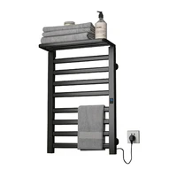 bathroom equipment electric towel rack with timer carbon fiber temperature time control smart home heated towel rail towel warme