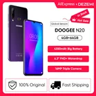 Смартфон DOOGEE N20, телефон с экраном 6,3 дюйма FHD +, тройная камера 16 МП, 4 Гб 64 ГБ, аккумулятор большой емкости 4350 мАч, быстрая зарядка 10 Вт