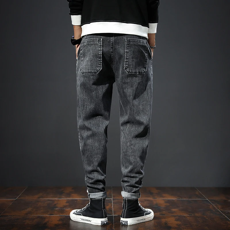 2020 New Fashion Jeans Men Elastic Hip Hop Pants Men's Loose Casual Jeans Skinny Stretch Denim Pants Size S-5XL Drop Shipping