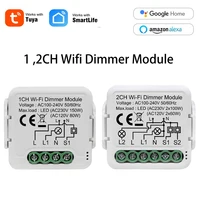 tuya wifi smart 12 gang dimmer switch module 2 way control smart life app remote 100 240v diy mini with alexa google home