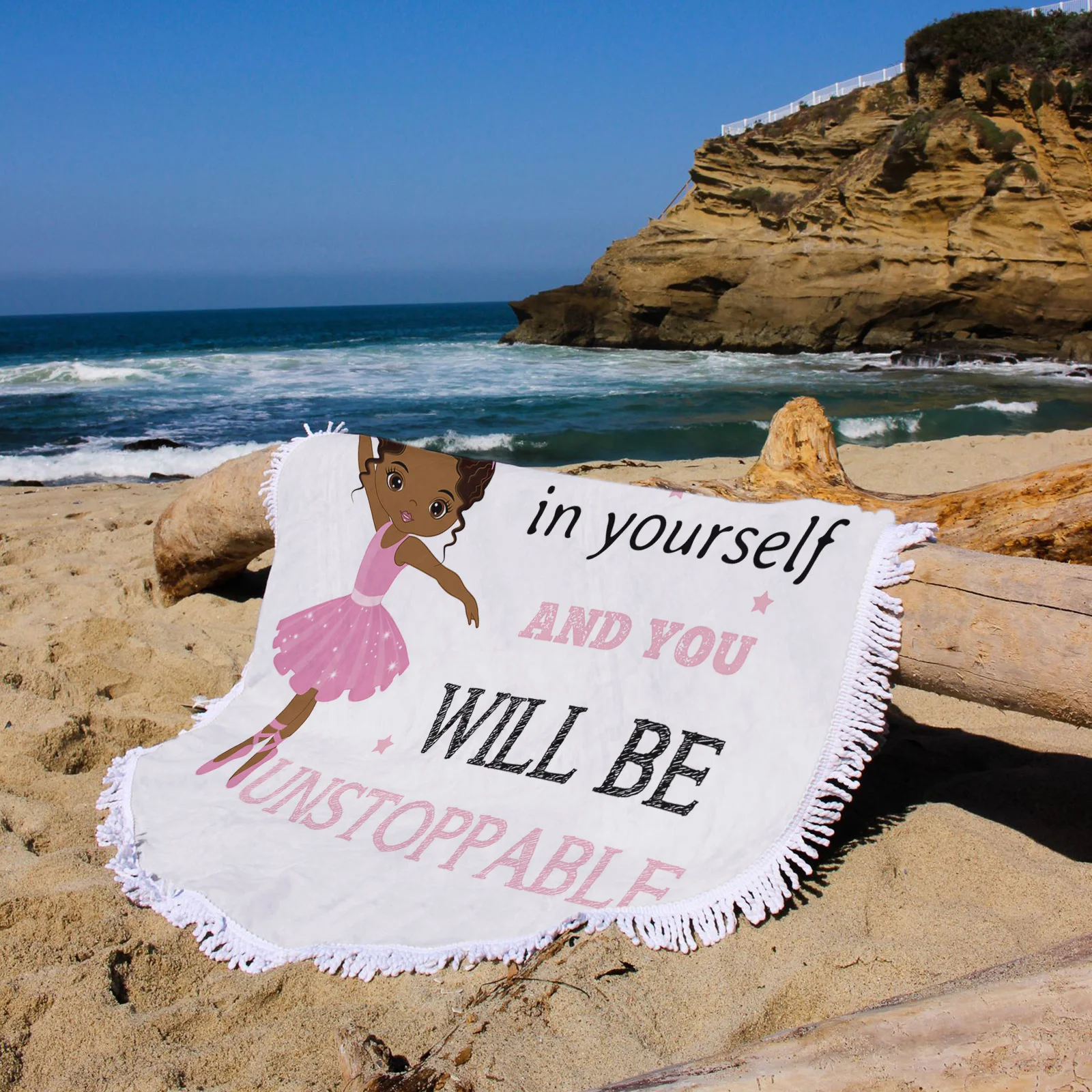 Маленький-американском стиле для маленькой балерины микрофибра круглое пляжное