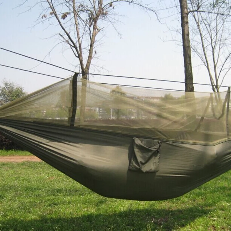 Портативный туристический гамак с москитной сеткой на 1-2 человек высокопрочная