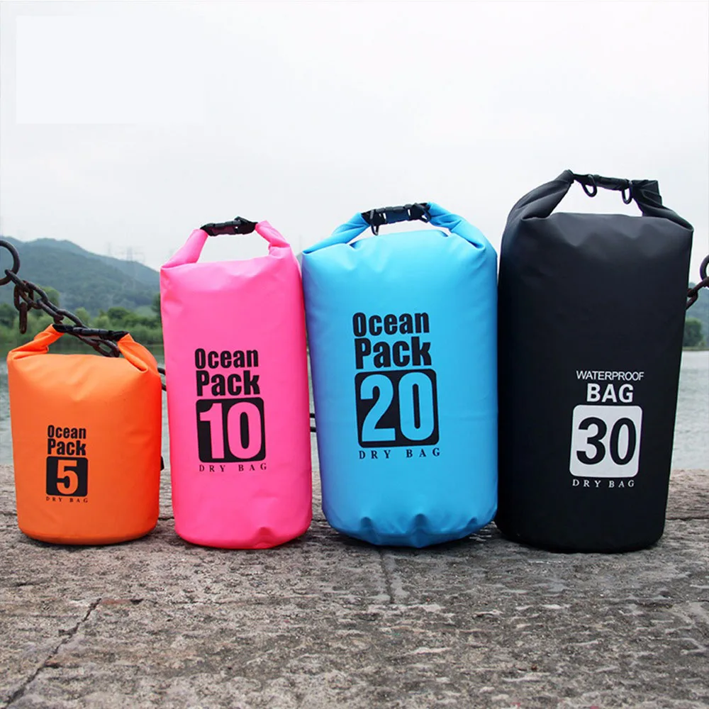 

Portable Waterproof Sport Bag Swimming Rafting Beach Hiking Climbing Outdoor Bag Adjustable Strap 500D PVC