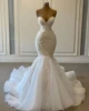 Sexy Sweetheart Mermaid African Wedding Dresses 2022 Luxury Beaded Embroidery Women White Organza Bridal Wedding Gowns 1 Sexy Sweetheart Mermaid African Wedding Dresses 2022 Luxury Beaded Embroidery Women White Organza Bridal Wedding Gowns 1