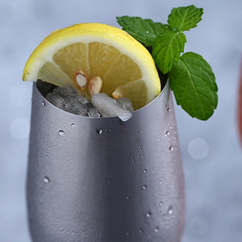 Бокал из нержавеющей стали для красного вина Металлический Стальной бокал