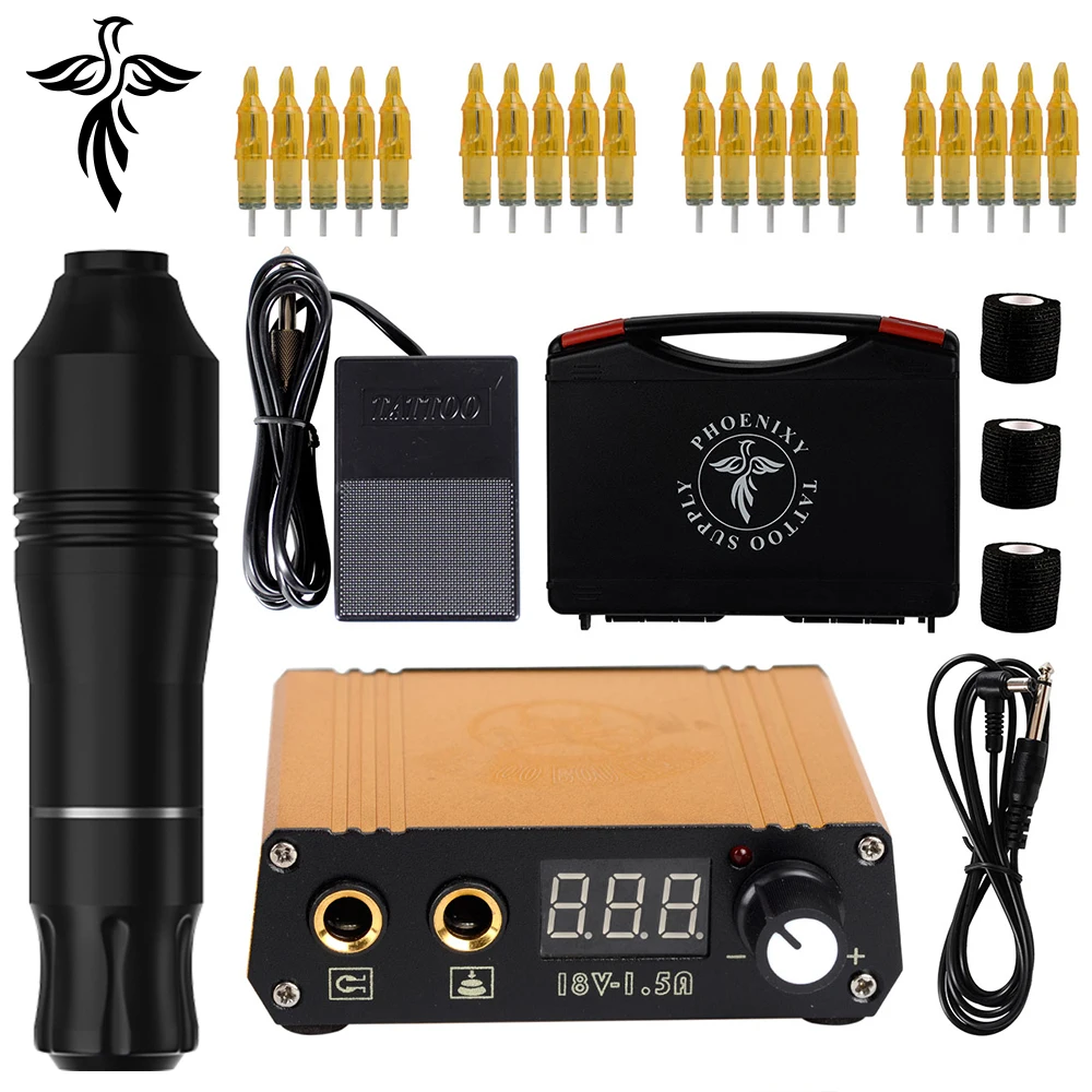 Профессиональный набор для татуировок перманентного макияжа роторные машинки