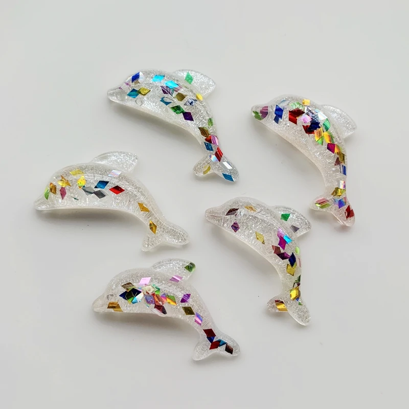 22*35 мм 10 шт. блестки радужные милые Кабошон из смолы с плоской задней стороной