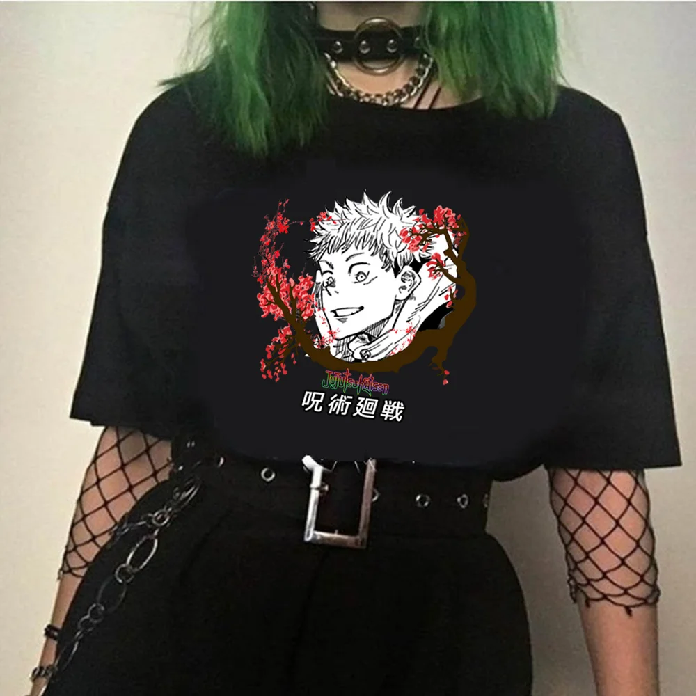 

Anime Women Men Summer T-shirt Harajuku Jujutsu Kaisen Print T Shirt Graphic Anime Personality Cool Tshirt Hip Hop Top Tees Male