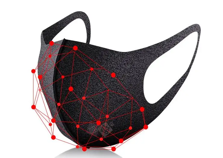 3 шт. пакет японская мода 3D дышащая черная и белая маска для рта пылезащитная