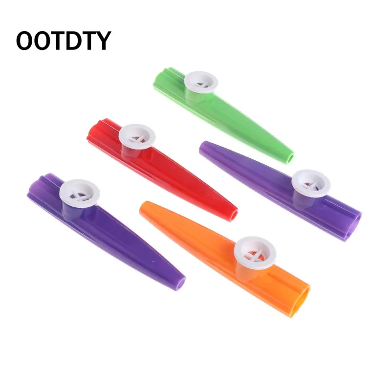 OOTDTY 5 шт. смешанных цветов Orff пластиковый казу гармоника рот флейта детская