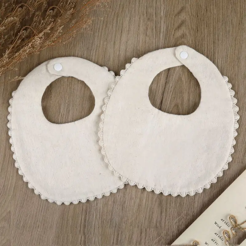 Baberos de algod&oacute;n para beb&eacute;s, pa&ntilde;os absorbentes de Color s&oacute;lido con borlas para reci&eacute;n nacidos, art&iacute;culo de alimentaci&oacute;n-4