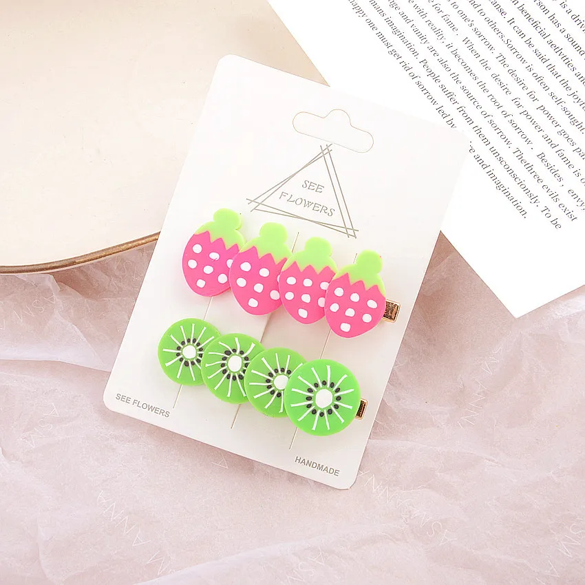 2 шт./комплект заколки для волос с фруктами девочек и женщин| |