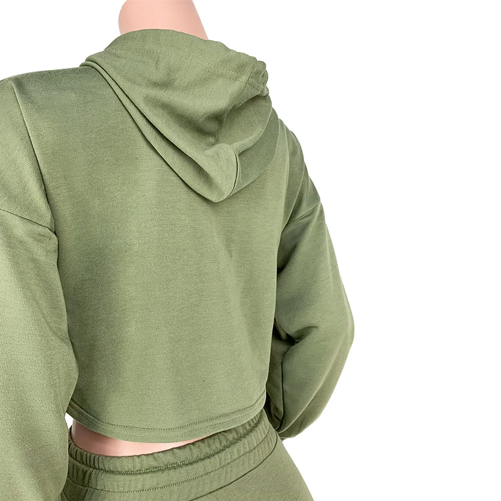 

Sexy Women Two Piece Dresses Set Summer Long Sleeve Hooded Crop Tops + Lace Up Short Skirt Female Clothing