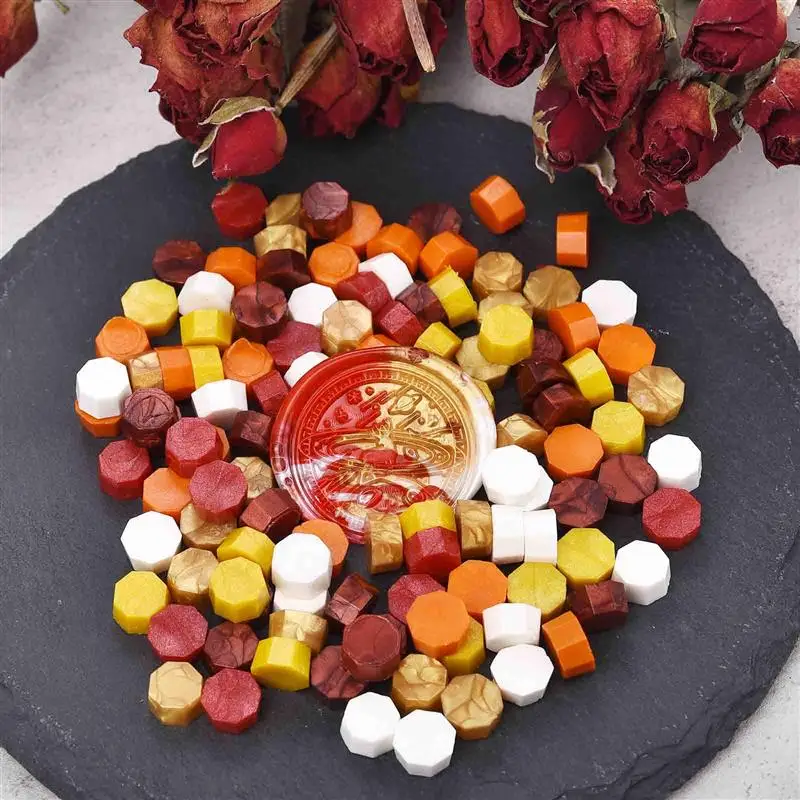 100 PCs Mix Color Sealing Wax Wedding Birthday Party Invitation Decoration Seal Beads Retro Envelope | Дом и сад